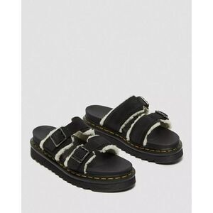 Dr. Martens Myles Faux Fur Platform Sandals Men's Sz. 11  WOMEN'S 12 Suede